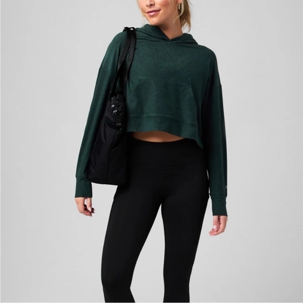 Fabletics Cloud Jersey Everpine Heather Cropped H… - image 3